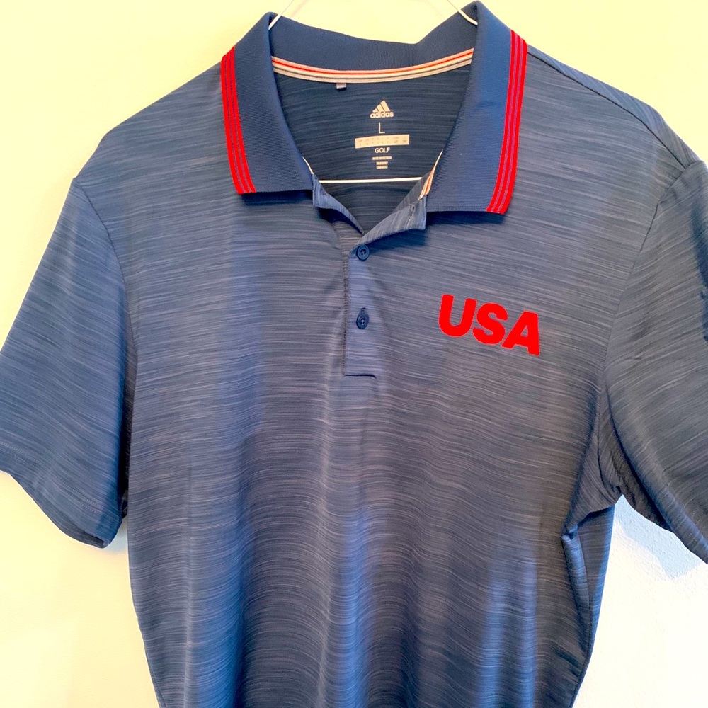 Adidas USA golf polo